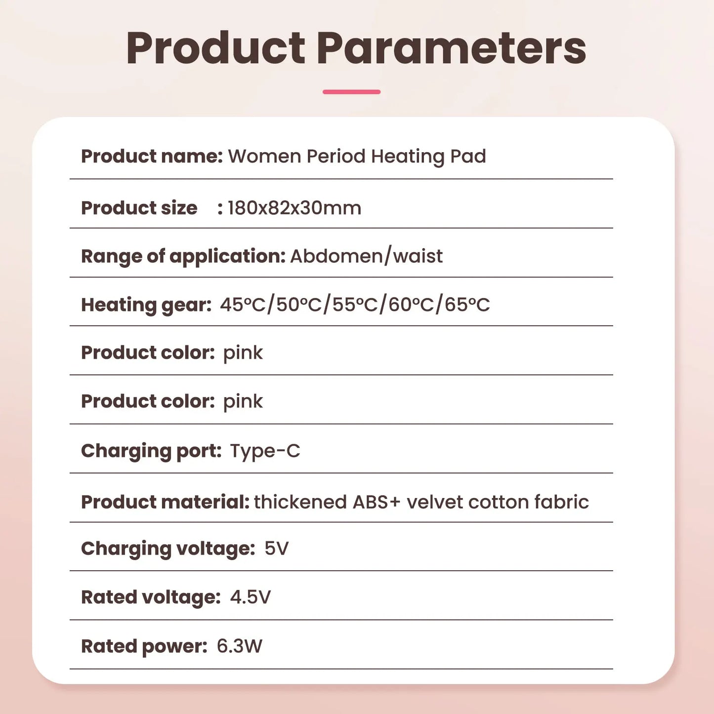 Women's menstrual heat massage