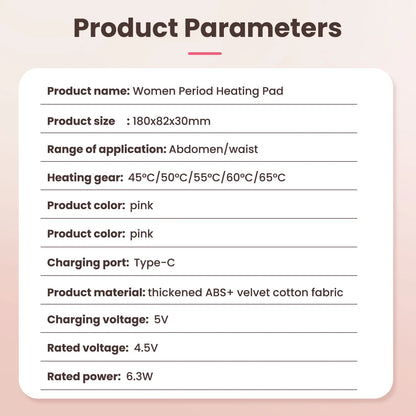 Women's menstrual heat massage