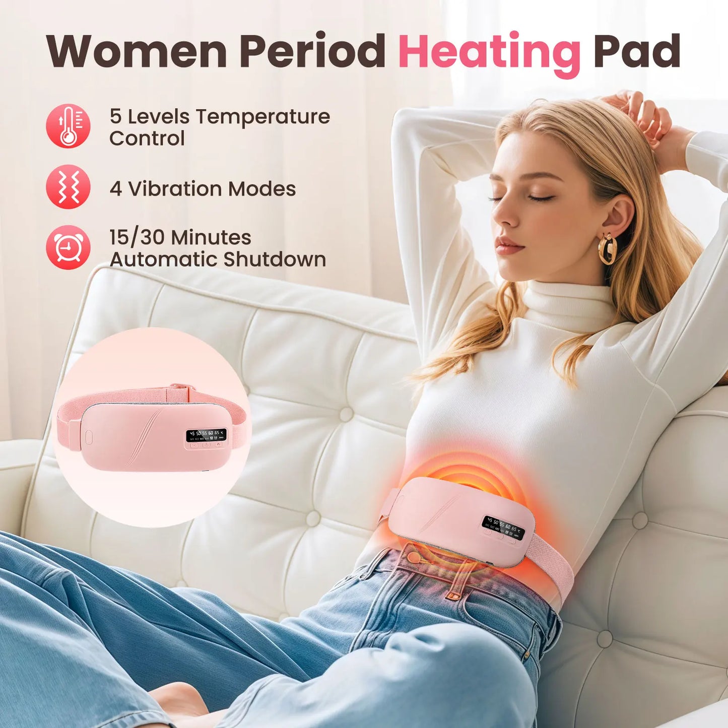 Women's menstrual heat massage